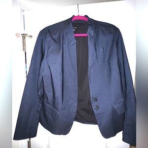 Blue denim Lane Bryant business suit (blazer and skirt). Size 18.